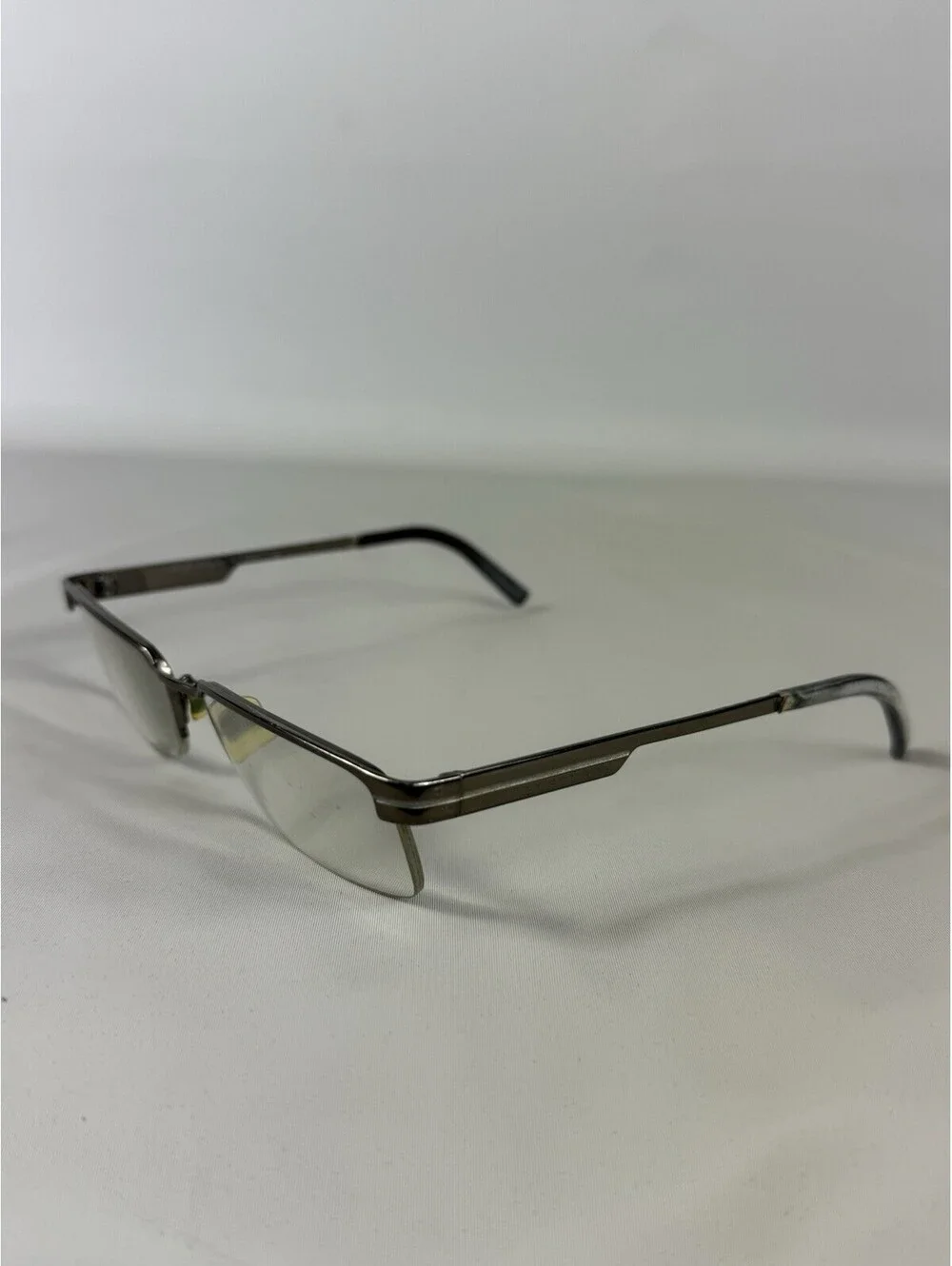 Burberry Eyeglasses B 1170 1094 Silver Black Half Rim Frame Italy 53[]17 140